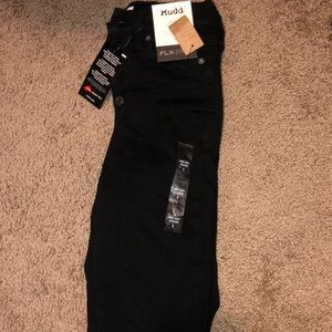 black high rise jeggings.